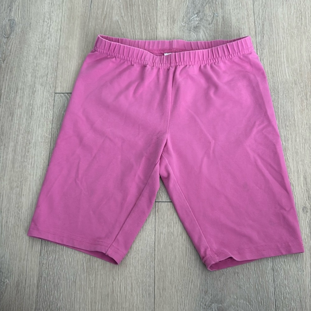 Hanna Andersson Kids Girls Stretchy Shorts Size 10 Pink Cotton Spandex